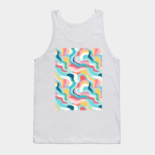 Autumn Nostalgia: Retro Pastel Doodle Delight Tank Top